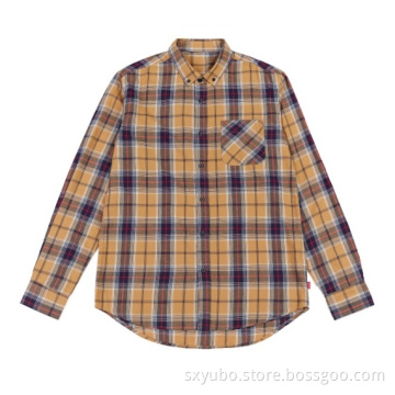 Custom Men's Long Sleeve Woven Shirts in autumn